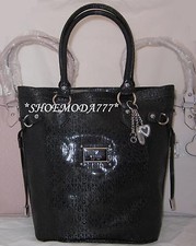 GUESS Veracruz Monogramme Logo Sac a Main Shopping Coeur Charme Strass Neuf