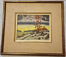 Huile sur Bois titrée "HIGH