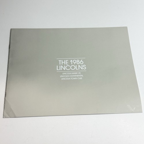 Lincoln 1986 8p brochure - 1986, /