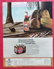 Publicité de presse: Bière ANCRE Moteur Bateau Hors-Bord MERCURY Mars 1970
