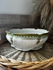 Vintage Plat De Service Vert À Dorures Poreclaine De Limoges