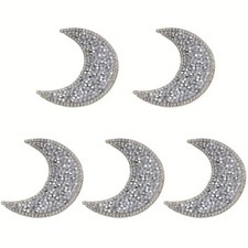 5Pcs Strass Incrusté Lune