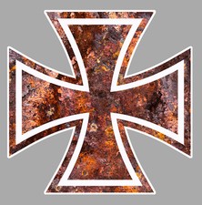 CROIX DE FER ROUILLE MALTE BIKER BOBBER VW DUB AUTOCOLLANT STICKER CA167