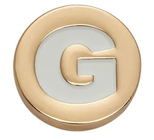 Bling gold letter shoe charms - gold,