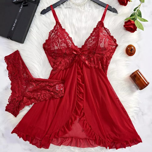 Babydoll rouge tulle - babydoll,