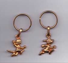 2 PORTES-CLÉS . ARNAL . FIGURINE PIF LE CHIEN ET HERCULE . 1980' . ( PC163 )