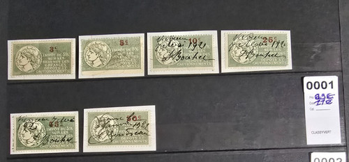 0001 lot timbres fiscaux - timbres, de