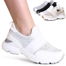 Baskets À Talons Épais En