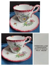 Tasse Sous Tasse x2 Renoleau Angoulême Faïence ARA