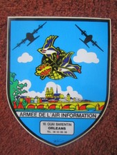 AUTOCOLLANT STICKER ARMEE DE L'AIR INFORMATIONS CARRIERES ORLEANS COTAM TRANSALL