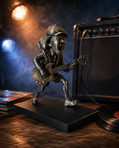 Statue guitariste angus young - guitariste,