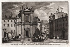 Vase Église Sainte Rita De Cascia Vierges Rome Incision 1785