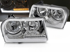 Paire de feux phares Chrysler 300C de 2005 a 2008 Tube Light Chrome - 41293369
