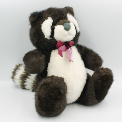 Peluche raton laveur marron
