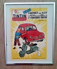 Cadre Affiche Tintin ( 52 x 42