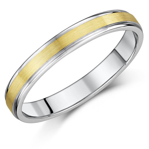 3mm 9ct jaune blanc duo - 3mm,