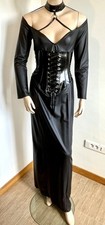 robe T38 longue serre taille vinyl intégré tour de cou zippée dos Catanzaro 507!