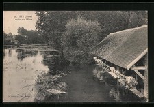 CPA Ézy, Lavoirs sur l´Eure 