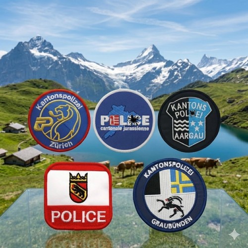 Lot écussons police suisse - 5,