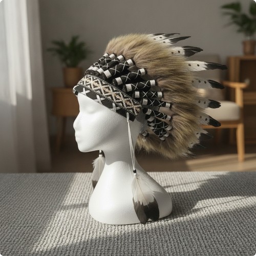 Coiffe plumes indien - de,