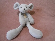 Peluche doudou souris grise
