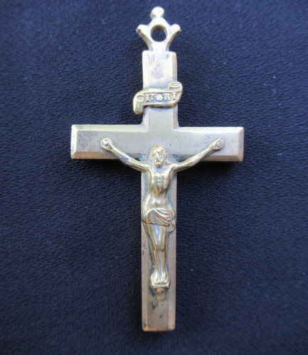 Ancien croix reliquaire - croix, bronze
