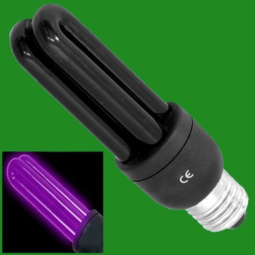 8X 15W UV ULTRAVIOLET NOIR CFL