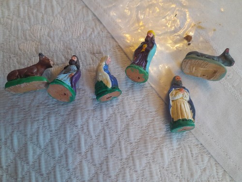 Santons puce lot de 6 - puce,