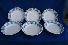 6 assiettes calottes (à soupe) ST Amand Céranord décor EGYPT art déco