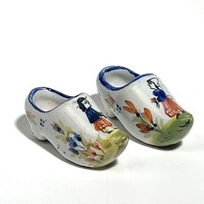 Paire petits sabots Faïence signé HB Quimper début XXe breton bretagne salerons