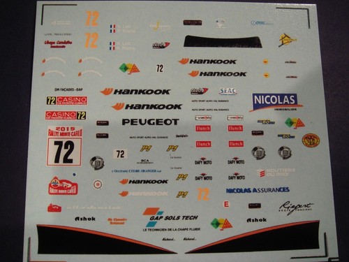 Decals peugeot 207 s2000 - 1/43,
