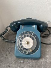 Ancien Téléphone À Cadran Socotel S63 Coloris Vert Bleu Canard Deco Retro 
