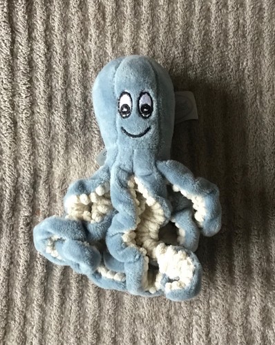 Doudou pieuvre poulpe bleu - pieuvre,