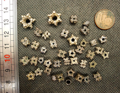 Lot perles granulé - granulé, ancien