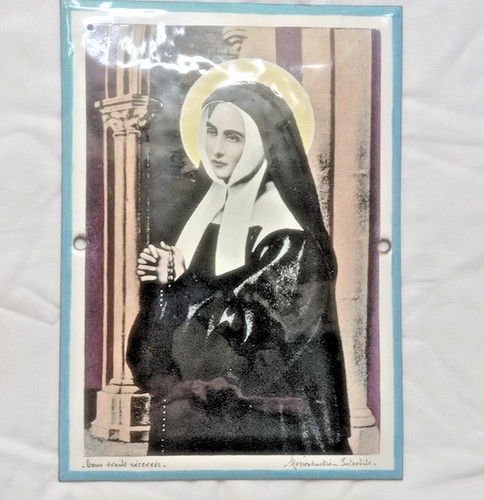 Rare plaque emaillee sainte - plaque,