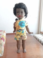 Poupée poupon, en boite d'origine,  Petitcollin, Chérie Noire ancienne vintage