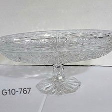 VTG Clear Pressed Glass Oval