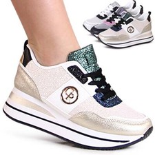 Baskets À Talons Wedge Pour