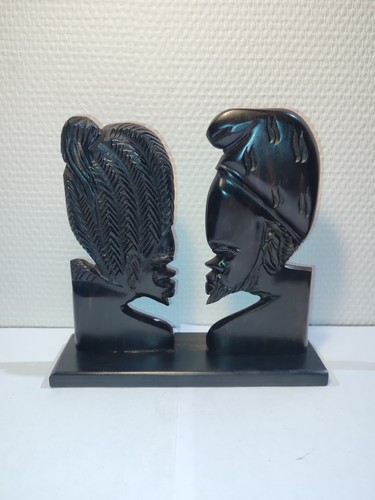 Statuette africaine têtes de - statuette,