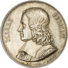 [#137011] France, Medal, Pierre Fermat, Académie de Toulouse, 1822, Sil, ver