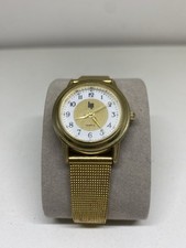 Montre LIP quartz dorée -Bracelet en maille Milanaise - cadran bicolore