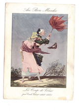 IMAGE AU BON MARCHE / GRANDE CHROMO PARAPLUIE / COUP DE VENT par Carle VERNET