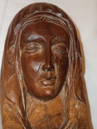 Buste vierge marie - sculpté, en