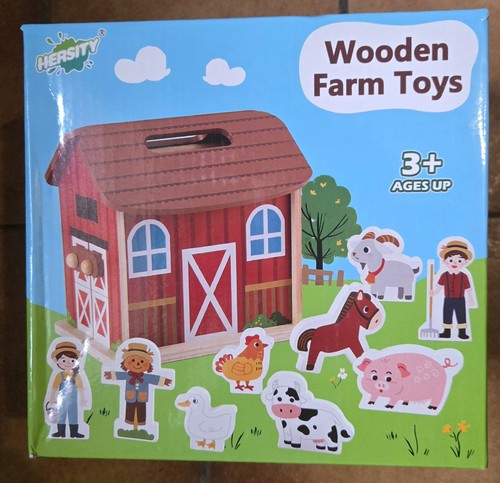 Ferme bois avec animaux - en,