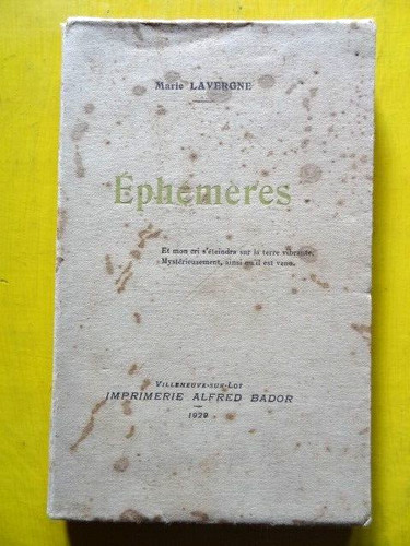 Marie lavergne ephémères - marie,
