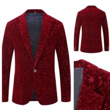 Hommes Jacquard Velours Veste