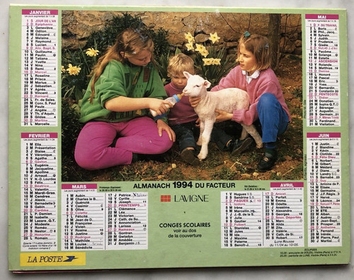 Calendrier almanach ptt - calendrier,