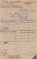 Facture  1948  L AIR LIQUIDE A