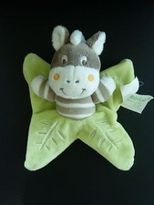 *. DOUDOU PELUCHE KIMBALOO ZEBRE ANE FEUILLE VERT GRIS BLANC NEUF*
