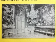 cpa France PALAIS de COMPIÈGNE Palace SALON des CHASSES Cerf Bois Lustre